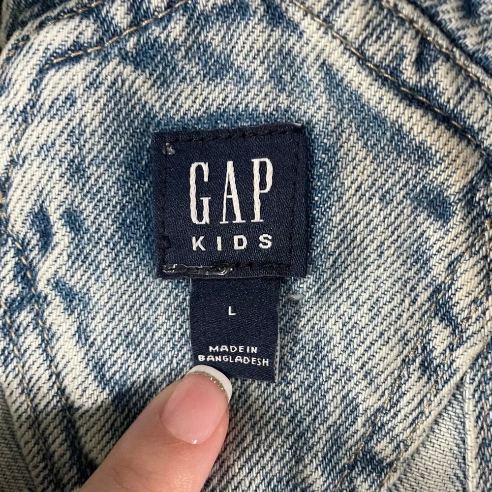 Gap Kids Denim Shortalls Kids Large Light Wash Blue New Distressed Raw Hem